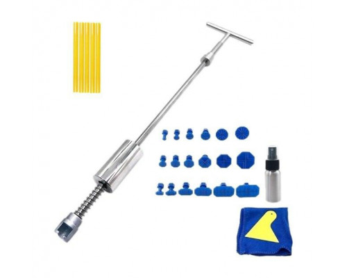 Зворотний молоток Icar з грибками 18 шт/клейові стрижні 5 шт/мікрофібра Сріблястий (С051260)