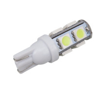 Світлодіодна лампа AllLight T10 9 діодів 5050 W2,1x9,5d 12V WHITE