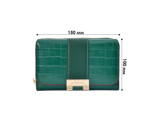 Жіночий гаманець Eastern STAR C319-3A 15х10 см Зелений 13198-84702