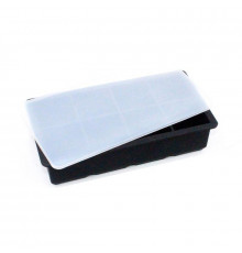 Форма для льоду силіконова Ice з кришкою Кубики 8 комірок 21x11.5x5 см Чорний (С051353)