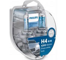 Комплект галогенових ламп Philips 12342WVUSM H4 60/55W 12V P43t WhiteVision ultra +60%