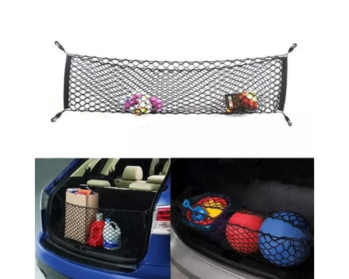 Сітка в багажник автомобіля СМ на 4-х гачках 70х30 см Чорний (С051364)