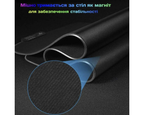 Килимок для миші комп'ютера з rgb підсвічуванням Choice 300х800 мм Чорний Килимок для миші комп'ютера з rgb підсвічуванням Choice 300х800 мм Чорний