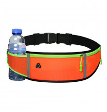 Спортивна сумка на пояс EasyRun з кишенею на пляшку Вологостійка Orange (553514325)
