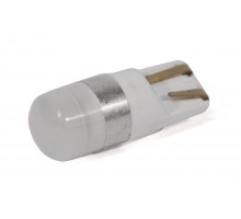 Світлодіодна лампа StarLight T10 2 діода 2835 12V 0,5W WHITE / матова лінза / пластиковий цоколь / сірий обід