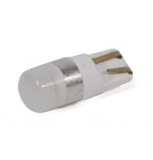 Світлодіодна лампа StarLight T10 2 діода 2835 12V 0,5W WHITE / матова лінза / пластиковий цоколь / сірий обід