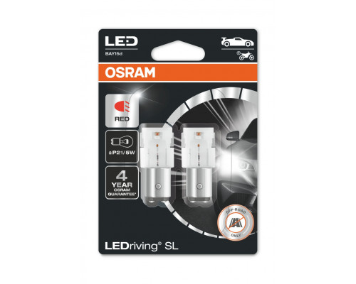 Комплект світлодіодних ламп Osram LEDriving SL 7528DRP-02b P21/5W 12V BAY15d Red Комплект світлодіодних ламп Osram LEDriving SL 7528DRP-02b P21/5W 12V BAY15d Red