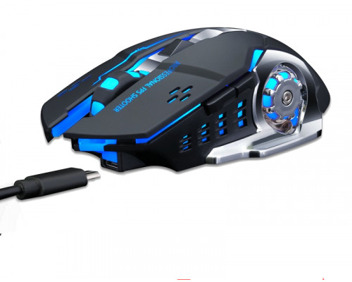 Миша бездротова ігрова з підсвічуванням T-Wolf Q13 Black 2,4G+Bluetooth Миша бездротова ігрова з підсвічуванням T-Wolf Q13 Black 2,4G+Bluetooth