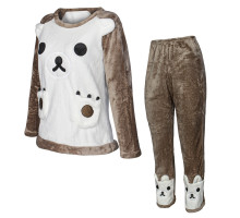 Жіноча піжама No Brand Bear XL Brown-White