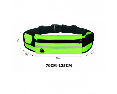 Сумка для бігу на пояс RunningBag з кишенею на пляшку Green (HbP0506202)