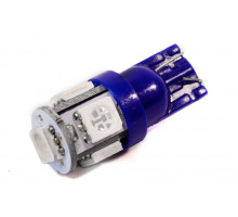 Світлодіодна лампа AllLight T10 5 діодів 5050 W2,1x9,5d 12V BLUE