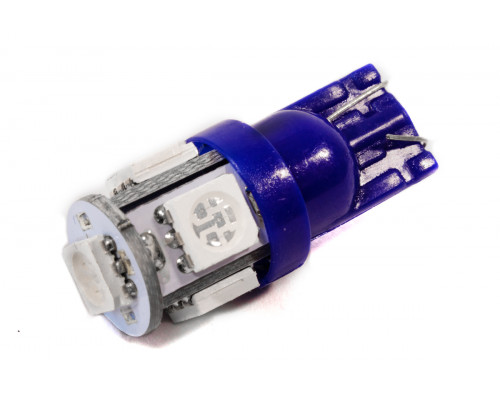 Світлодіодна лампа AllLight T10 5 діодів 5050 W2,1x9,5d 12V BLUE Світлодіодна лампа AllLight T10 5 діодів 5050 W2,1x9,5d 12V BLUE