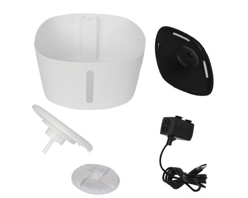 Автоматична напувалка-фонтан Lesko Smart water dispenser White 2,5 л Автоматична напувалка-фонтан Lesko Smart water dispenser White 2,5 л