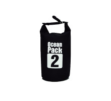Водонепроникна сумка рюкзак гермішок Ocean Pack 2 л Black (55355215)