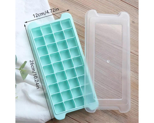 Форма для льоду силіконова СМ з кришкою Кубики 36 комірок 26х12х3 см Блакитний (С051360)