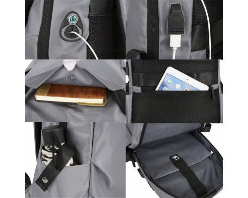 Рюкзак міський No Brand SK-6012 43х27 см Gray 12654-84501