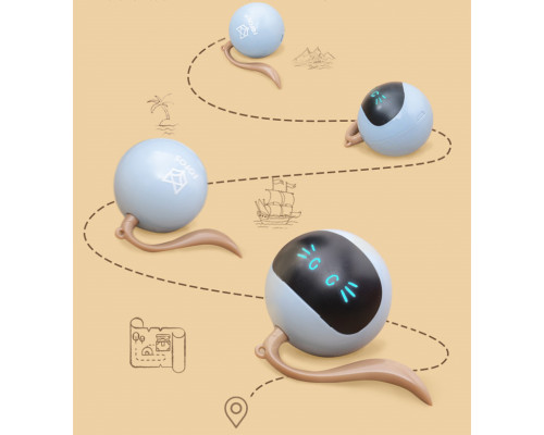 Іграшка для кішки Sundy CreZZzo USB smart м'яч-кулька з хаотичним рухом та підсвічуванням Іграшка для кішки Sundy CreZZzo USB smart м'яч-кулька з хаотичним рухом та підсвічуванням