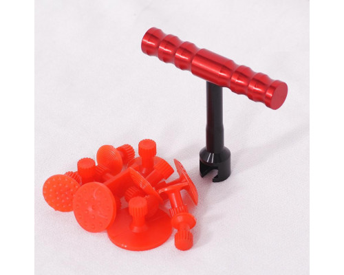 Набір для видалення вм'ятин на автомобілі iCarPro з грибками 18 шт Червоно-чорний (С051363)