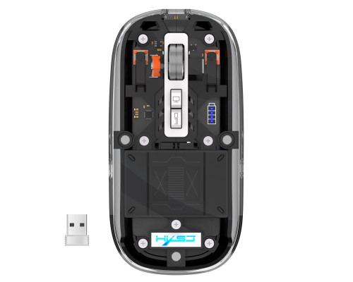 Мишка бездротова безшумна HXSJ Т900 з акумулятором 2,4G+Bluetooth Мишка бездротова безшумна HXSJ Т900 з акумулятором 2,4G+Bluetooth