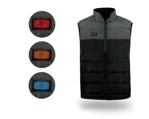 Жилетка з підігрівом Lesko 001A USB M Black-Grey Жилетка з підігрівом Lesko 001A USB M Black-Grey
