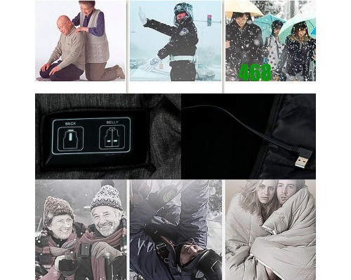 Жилетка з підігрівом Lesko 001A USB L Black-Grey Жилетка з підігрівом Lesko 001A USB L Black-Grey