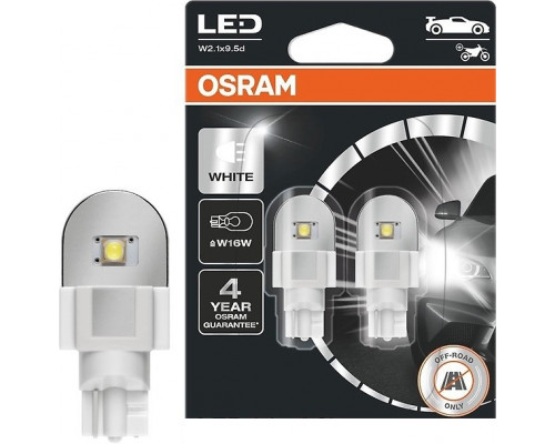 Автолампа діоди OSRAM 921DWP-02B LEDriving SL W16W 12V W2.1X9.5d 6000K 2pcs. blister Автолампа діоди OSRAM 921DWP-02B LEDriving SL W16W 12V W2.1X9.5d 6000K 2pcs. blister