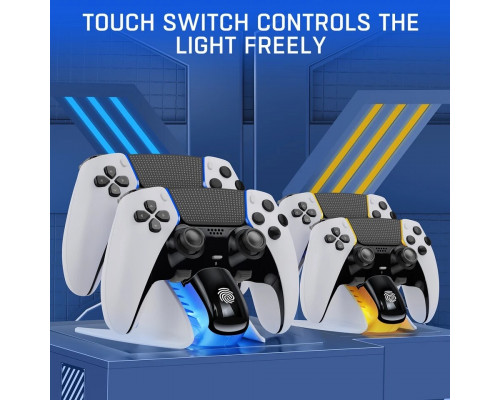 Зарядка для джойстика PS 5 Dobe Станція для PlayStation 5 PS 5 DualSense dualsense edge на 2 геймпади Білий Зарядка для джойстика PS 5 Dobe Станція для PlayStation 5 PS 5 DualSense dualsense edge на 2 геймпади Білий