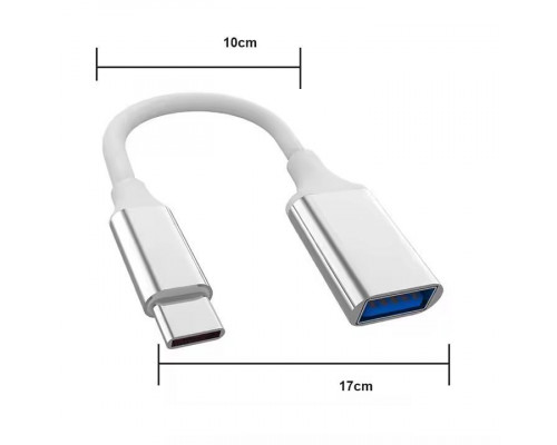 Перехідник адаптер BIN USB-мама на Type-C-тато White (C051308)