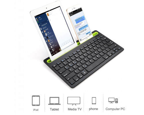 Бездротова двоконтактна клавіатура Bluetooth Sandy Gforse Multi-Device Keyboard BK 230 Black Бездротова двоконтактна клавіатура Bluetooth Sandy Gforse Multi-Device Keyboard BK 230 Black