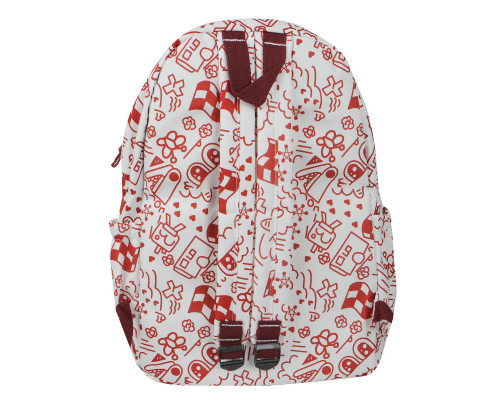 Рюкзак підлітковий No Brand 5154 31х13 см White-Red 13081-84483