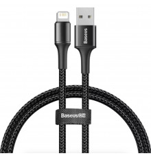 USB кабель Lightning BASEUS для зарядки і синхронізації iPhone iPod iPad c підсвічуванням 2 м Чорний