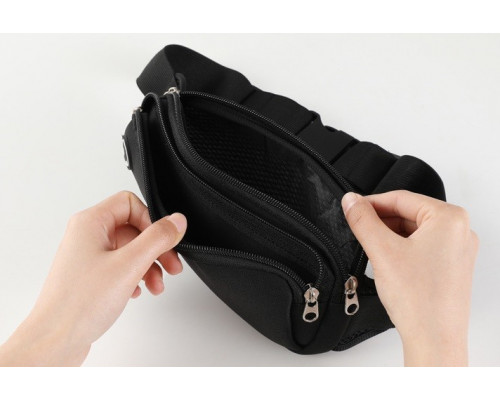 Сумка для бігу з 2 кишенями 22х10 см RunningBag Black (3614562)