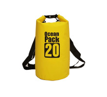Водонепроникна сумка рюкзак гермомішок з шлейкою на плече Ocean Pack 20 л Yellow (5153582159)