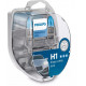 Комплект галогенових ламп Philips 12258WVUSM H1 55W 12V P14,5s WhiteVisionULTRA +60% 3700K