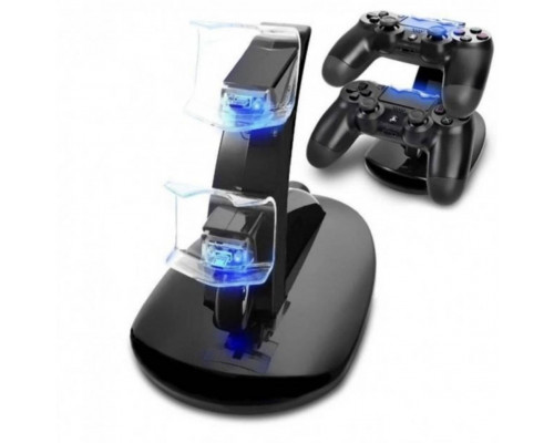 Подвійна зарядна станція Dual USB Charging Stand для геймпадів PlayStation (PS4 / PS4 Slim / PS4 Pro) DualShock 4 Чорний Подвійна зарядна станція Dual USB Charging Stand для геймпадів PlayStation (PS4 / PS4 Slim / PS4 Pro) DualShock 4 Чорний