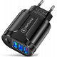 Зарядний пристрій Mirrow 3 USB Type-C Super Charge/Quick Charge 3.0 5V/2.4A Black (355621451)