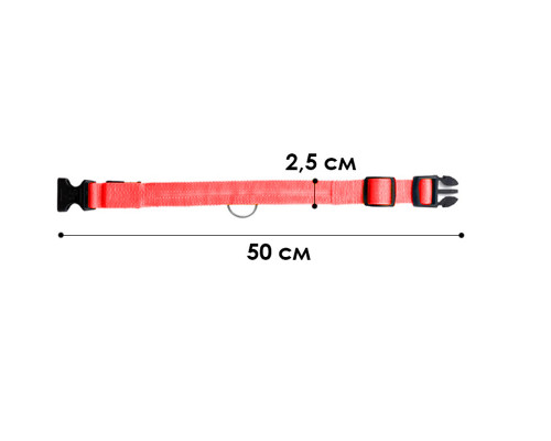 Світлодіодний LED нашийник Lesko Red L USB Світлодіодний LED нашийник Lesko Red L USB