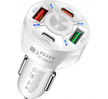 Зарядний пристрій Xiamen 2USB 2Type-C PD20W QC 3.0 White (050552)