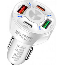 Зарядний пристрій Xiamen 2USB 2Type-C PD20W QC 3.0 White (050552)