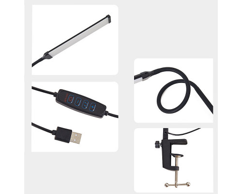 Настільна LED-лампа Lesko M-006 Black Настільна LED-лампа Lesko M-006 Black
