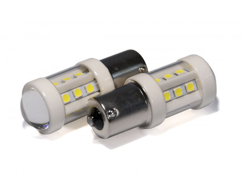 Світлодіодна лампа StarLight T25 18 діодів SMD 12-24V 6.5W WHITE прозора лінза Світлодіодна лампа StarLight T25 18 діодів SMD 12-24V 6.5W WHITE прозора лінза