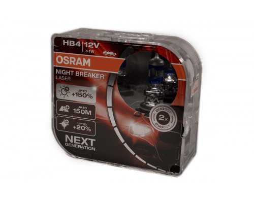 Автолампа OSRAM 9006NL HB4 Night Breaker LASER NG +150% 51W 12V P22d HardDuopet Автолампа OSRAM 9006NL HB4 Night Breaker LASER NG +150% 51W 12V P22d HardDuopet