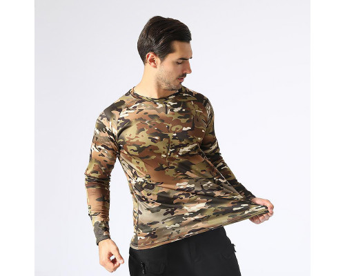 Тактичний лонгслів Lesko A659 XL Camouflage CP Зелений (4254-75771) Тактичний лонгслів Lesko A659 XL Camouflage CP Зелений (4254-75771)