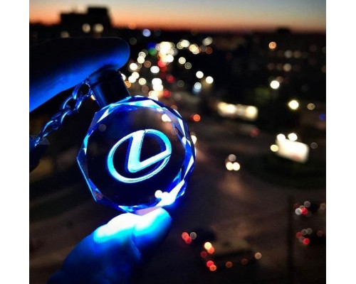 Брелок автомобільний на ключі GF Lexus з підсвічуванням 11 см Прозорий (С051076)