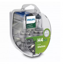 Комплект галогенових ламп Philips 12342LLECOS2 H4 60/55W 12V P43t EcoVision 2шт/комплект