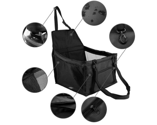 Органайзер сумка на сидіння в авто для тварин Icar 40х33х24 см Чорний (С051341)