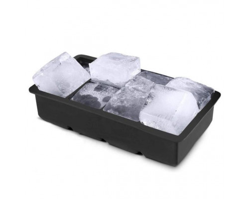 Форма для льоду силіконова Ice Кубики 8 комірок 21x11.5x5 см Чорний (C051352)