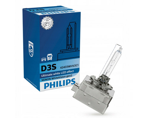 Автолампа ксенон PHILIPS 42403WHV2C1 D3S 42V 35W PK32d-5 WhiteVision gen2 5000K Автолампа ксенон PHILIPS 42403WHV2C1 D3S 42V 35W PK32d-5 WhiteVision gen2 5000K