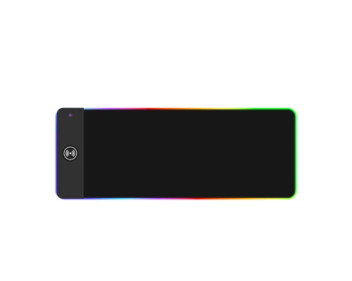 Килимок для миші з бездротовою зарядкою Wireless Charging 300 мм / 800 мм / 4 мм Чорний Килимок для миші з бездротовою зарядкою Wireless Charging 300 мм / 800 мм / 4 мм Чорний