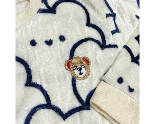 Жіноча піжама Lesko 302 Bear M White-Blue Жіноча піжама Lesko 302 Bear M White-Blue